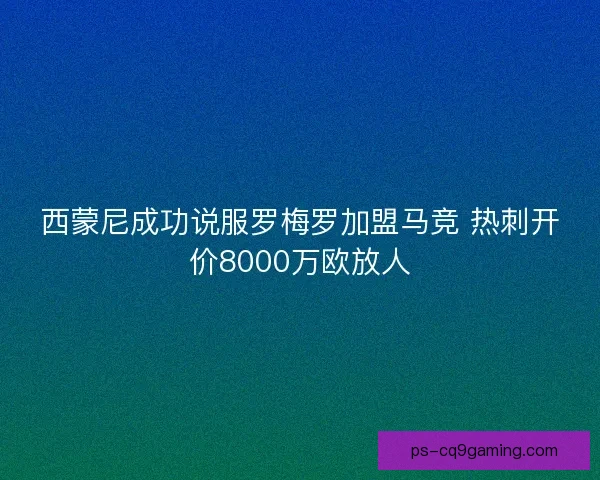 西蒙尼成功说服罗梅罗加盟马竞 热刺开价8000万欧放人